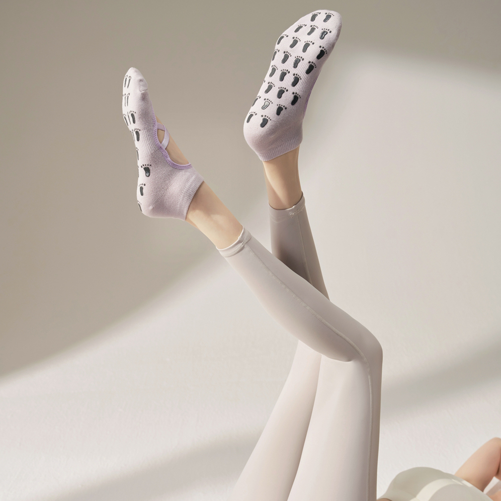 Ballet Non-Slip Socks  (Cross Strap)