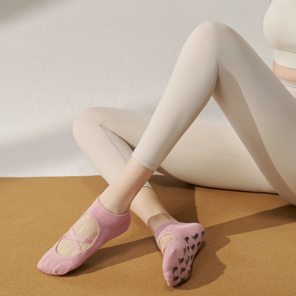 Ballet Non-Slip Socks  (Cross Strap)