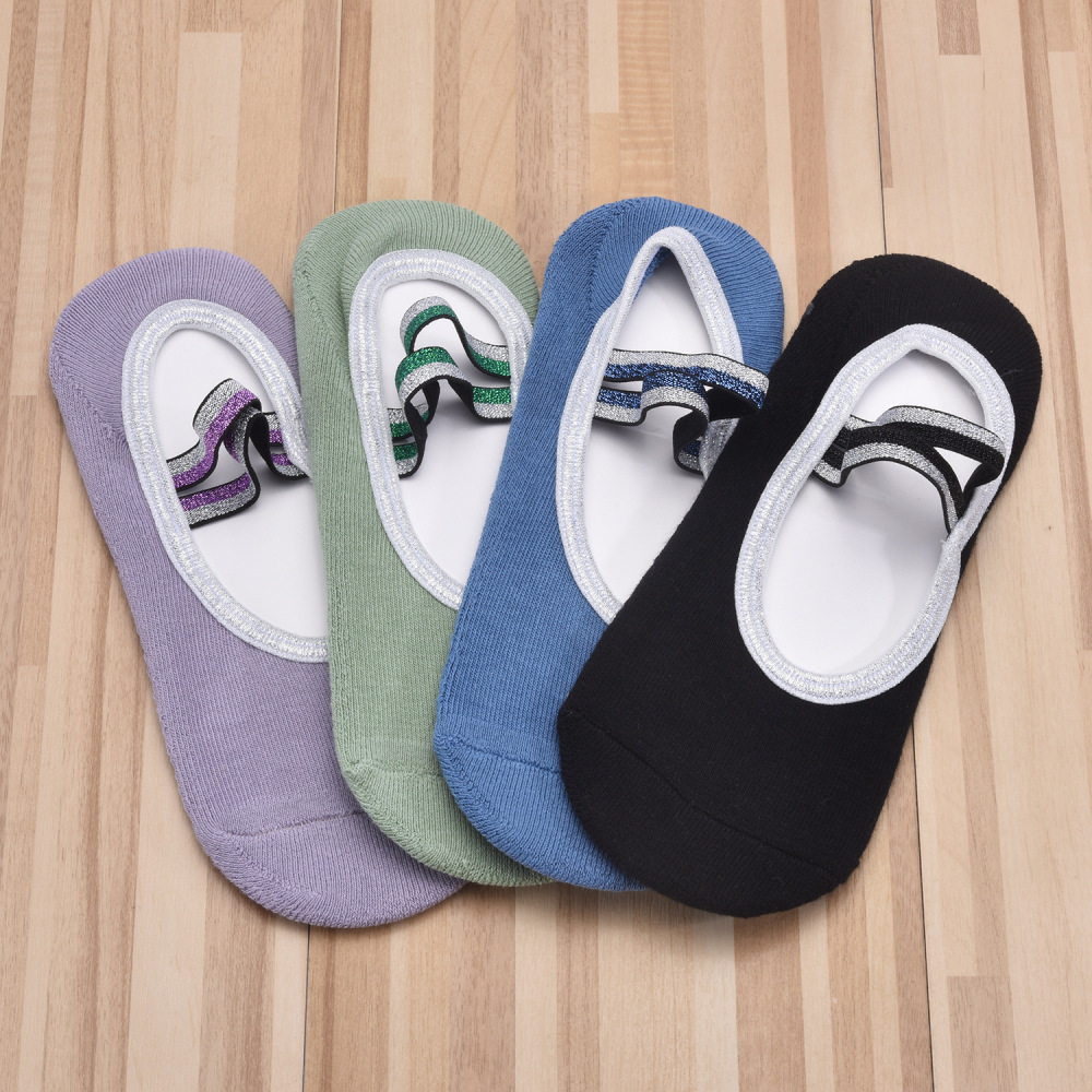 Ballet Grip Non-Slip Socks (Silver Thread)
