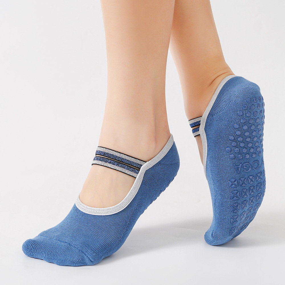 Ballet Grip Non-Slip Socks (Silver Thread)