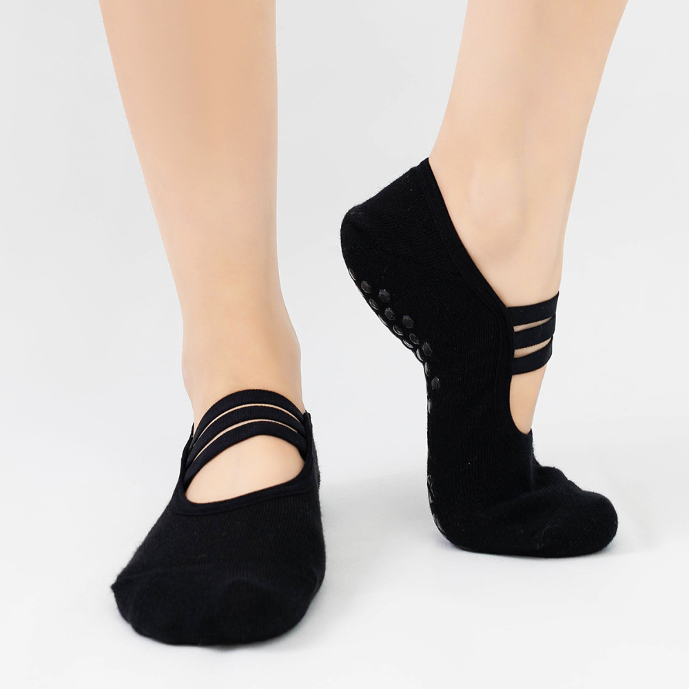 Ballet Anti-Slip Grip Socks ( 3-Stripe Strap)