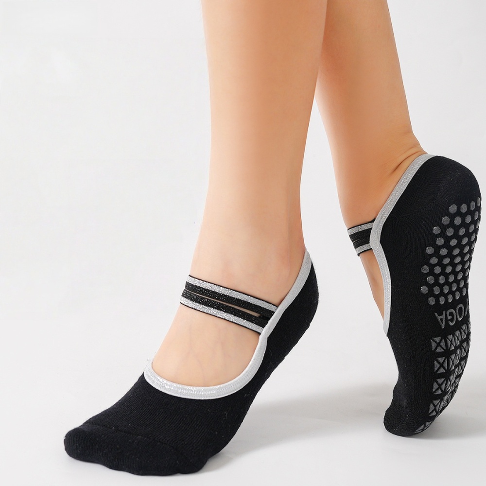 Ballet  Anti-Slip Grip Socks (Silver Thread)