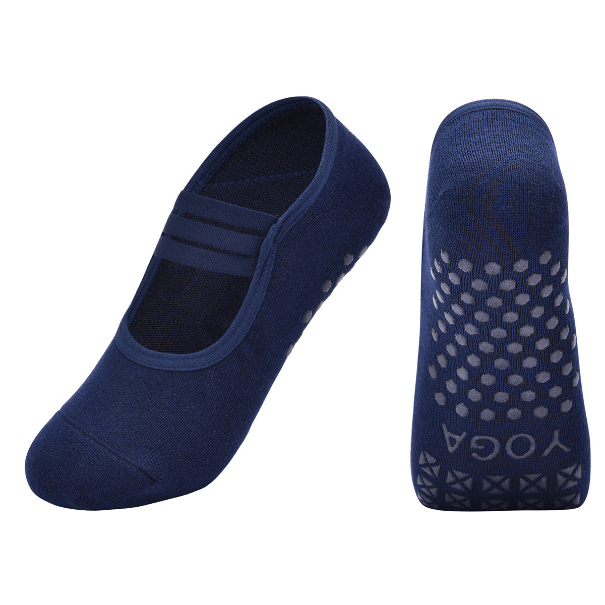 Ballet Anti-Slip Grip Socks ( 3-Stripe Strap)