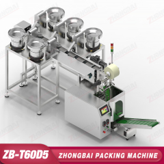 Counting Packing Machine with Five Bowls Horizontal Bucket Conveyor