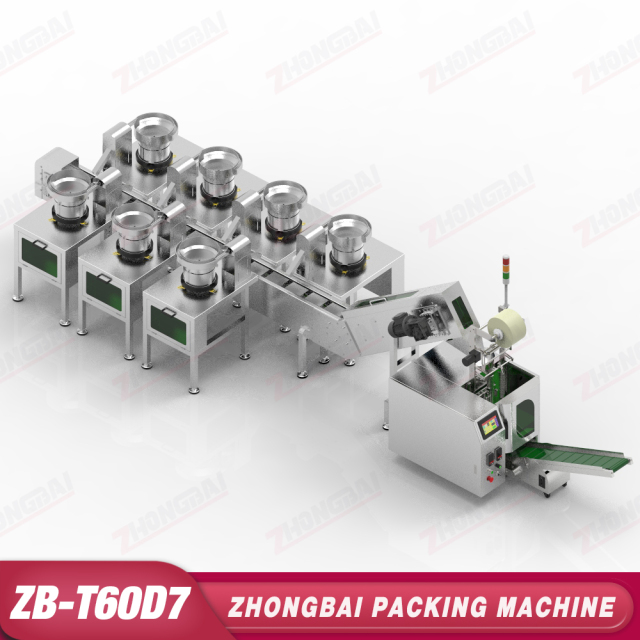 Counting Packing Machine with Seven Bowls Lifting Bucket Conveyor