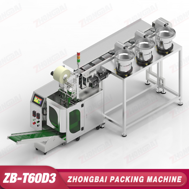 Counting Packing Machine with Three Bowls Horizontal Bucket Conveyor
