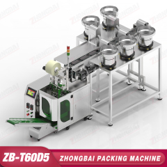Counting Packing Machine with Five Bowls Horizontal Bucket Conveyor