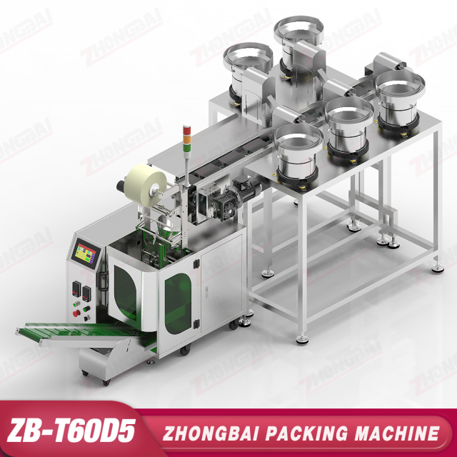 Counting Packing Machine with Five Bowls Horizontal Bucket Conveyor