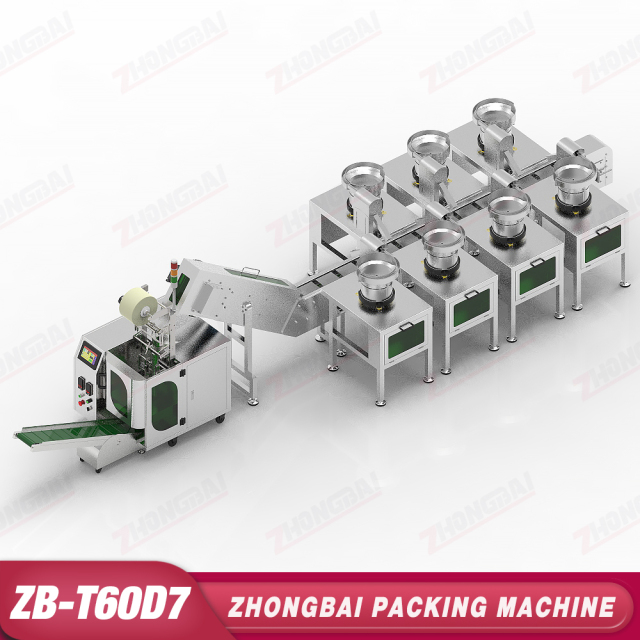 Counting Packing Machine with Seven Bowls Lifting Bucket Conveyor