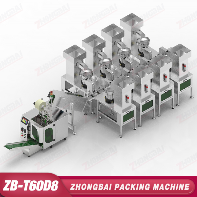 Counting Packing Machine with Eight Bowls Lifting Bucket Conveyor
