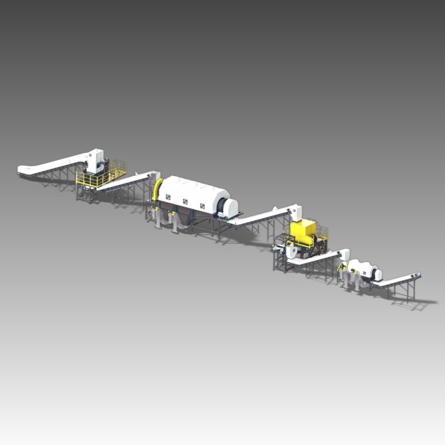 Ölfilter-Zerkleinerungs-, Wasch- und Recyclingsystem