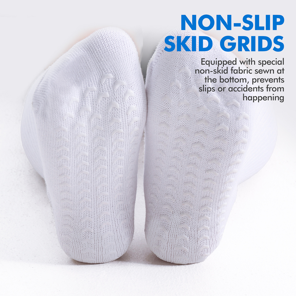 Diabetic Socks for Swollen Wide Feet - Non-Slip Nursing Socks