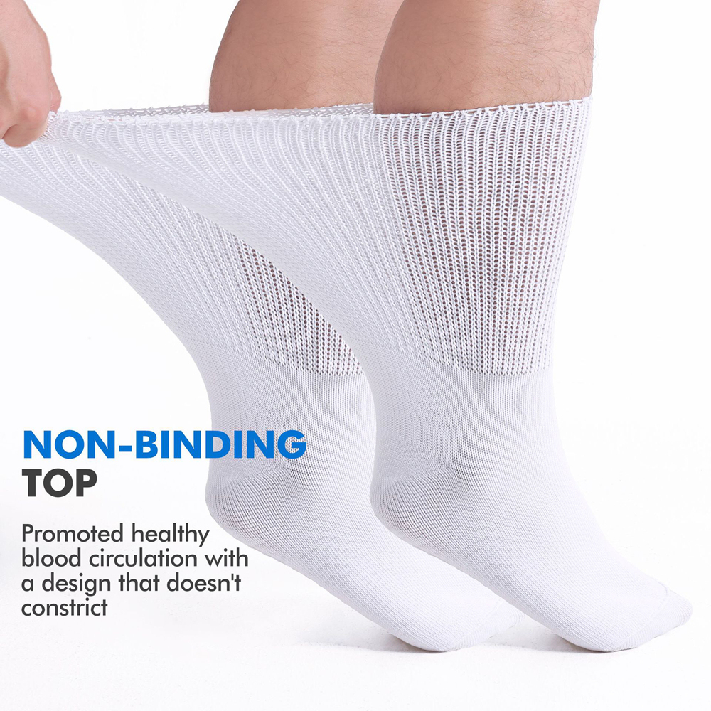 Diabetic Socks for Swollen Wide Feet - Non-Slip Nursing Socks