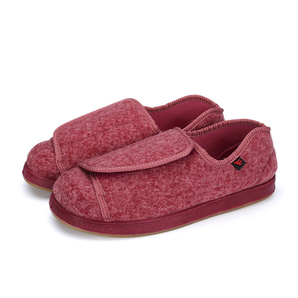 Men's Diabetic Wide Fit Memory Foam Slippers Adjustable Wide Fit Swollen Feet Shoes Breathable Comfortable