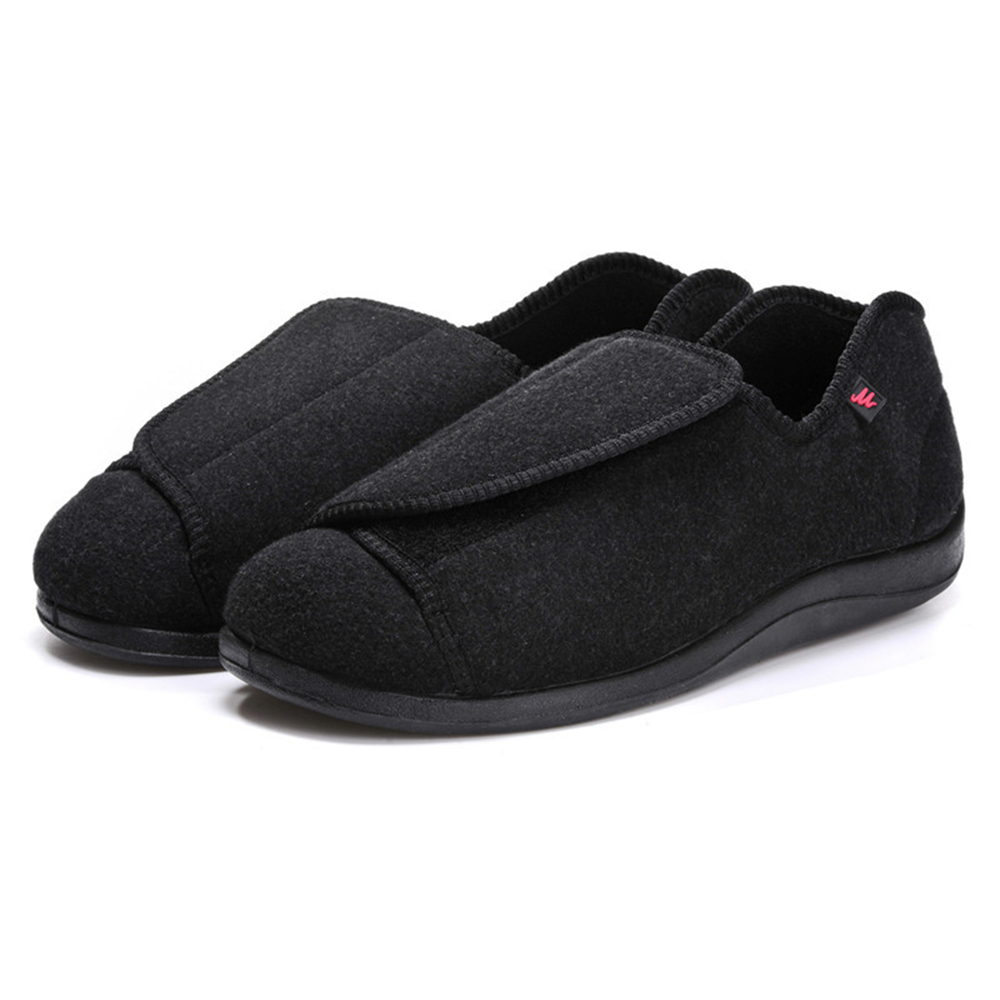 Men's Diabetic Wide Fit Memory Foam Slippers Adjustable Wide Fit Swollen Feet Shoes Breathable Comfortable