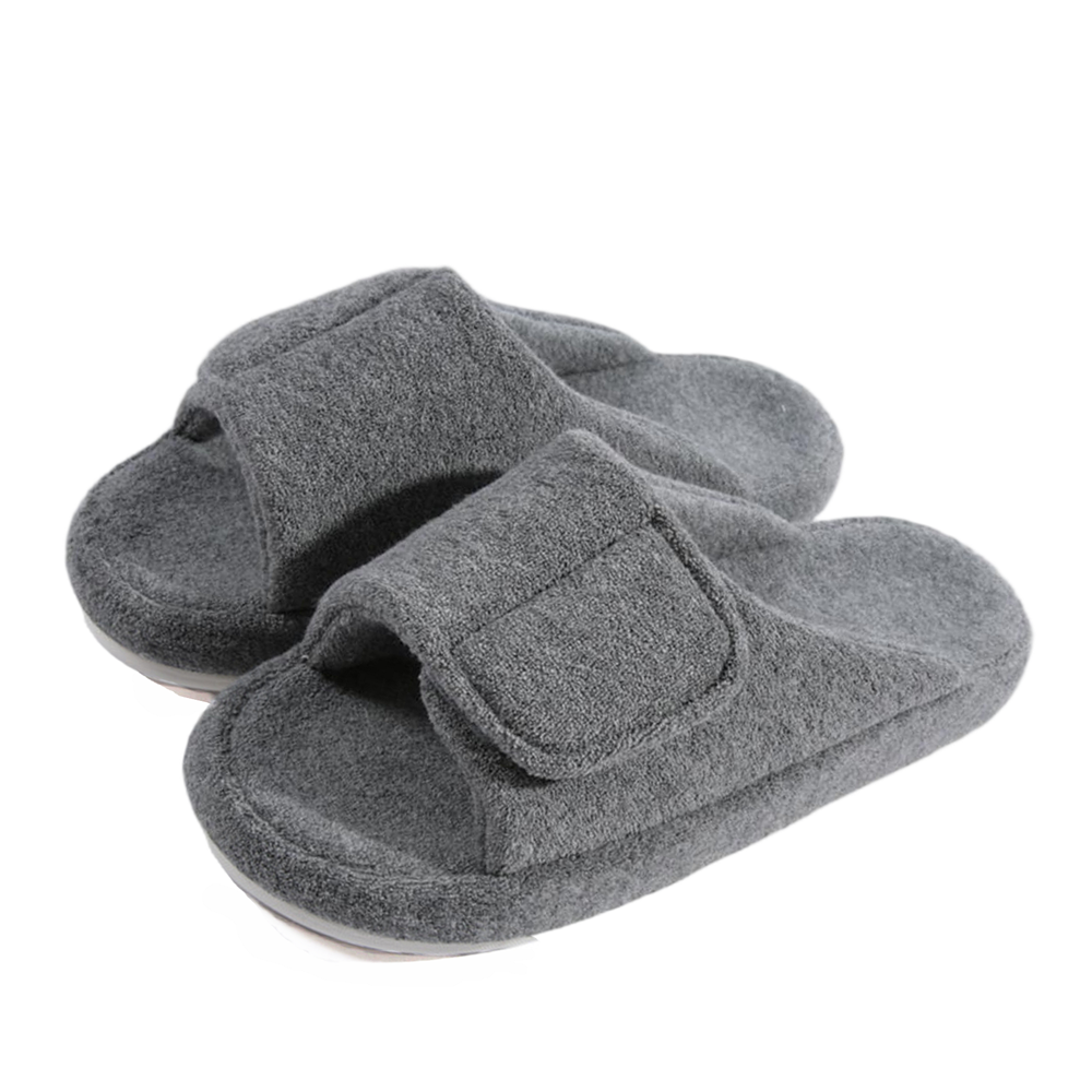 Adjustable Wide Slippers for Swollen Feet, Bunions & Diabetic Neuropathy - Soft Non-Slip Sole