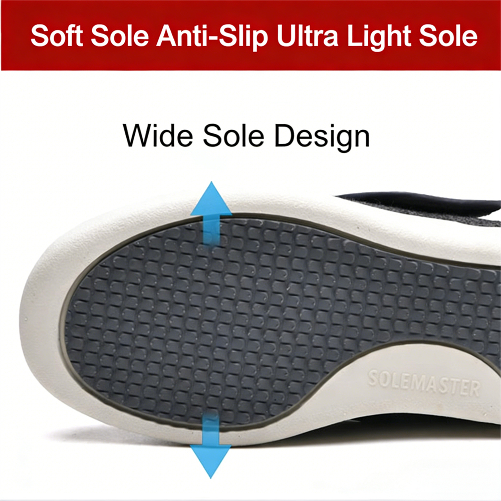 Women's Wide Width Elderly Shoes Summer Walking Shoes Adjustable Closure Breathable Lightweight Width X-Wide Non Slip Air Cushion Sneakers for Swollen Feet Edema