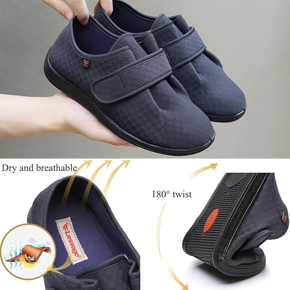 Post-op Shoes,Diabetic Shoes,Slip-on Shoes Adjustable Orthopedic Recovery Shoe,Closed Toe with Magic Stickers