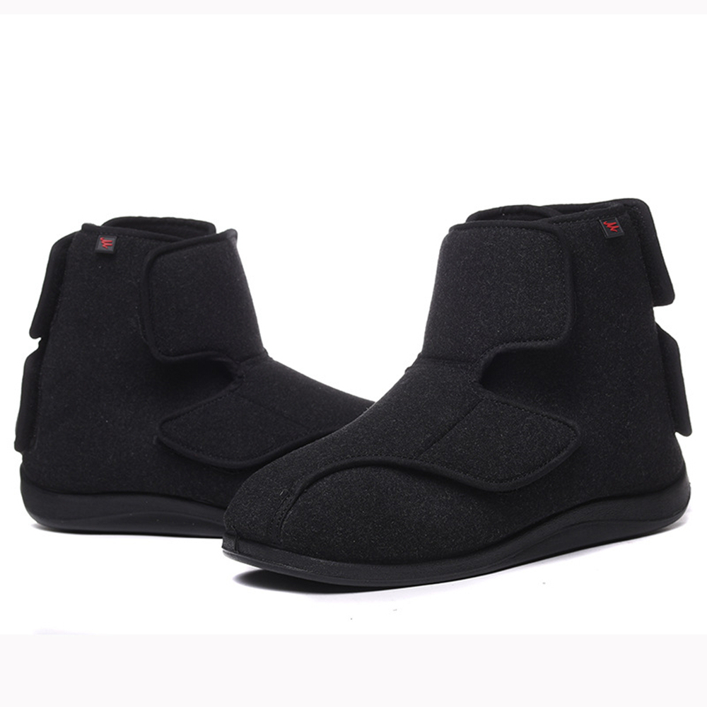 Men Diabetic Shoes,Men's Diabetic Boots High-top Adjustable Cloth Shoes Elderly Orthopedic Running Shoes Air Breathable Trainers House Shoes Men 9.5/Women 10.5