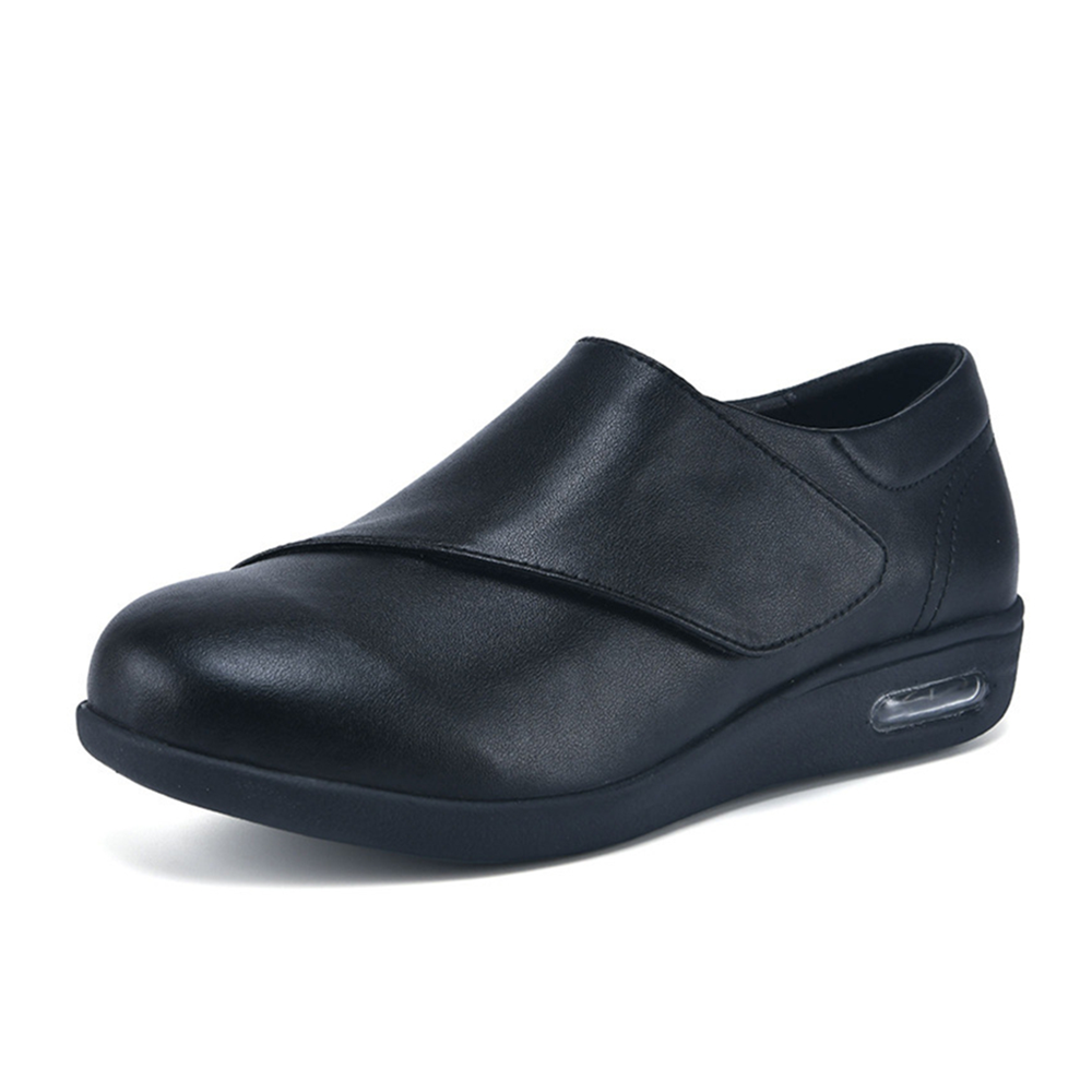 Wemen's Diabetic Shoes Men's Leather Wide Health Trainers, Adjustable Closure Orthopaedic Shoes, Deer Shoes for Seniors for Swollen Feet