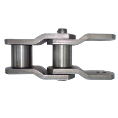 Heavy duty cranked-link transmission chains
