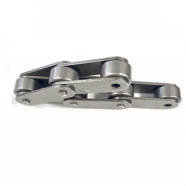 Double pitch conveyor chains