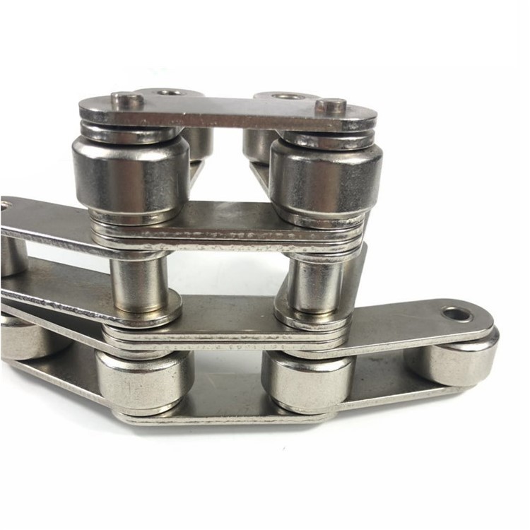 Double pitch conveyor chains