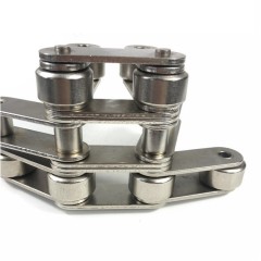 Double pitch conveyor chains