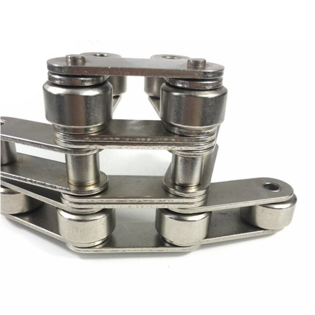 Double pitch conveyor chains