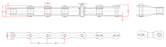 Agricultural roller chains S-type