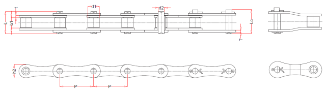 Agricultural roller chains S-type