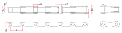 Special agricultural roller chains