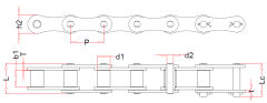 Special agricultural roller chains P41.3