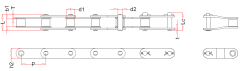 Agricultural roller chains CA-type