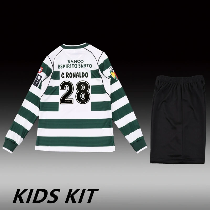 2001-03 SPORTING LISBON HOME LONG SLEEVES KIDS KIT