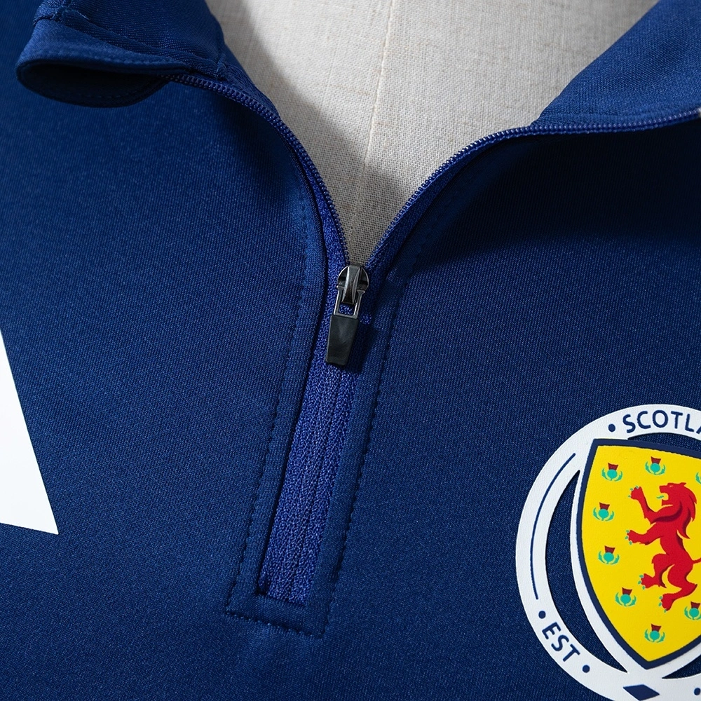 2026 SCOTLAND TRAINING TOP NAVY BLUE & FLUORESCENT GREEN