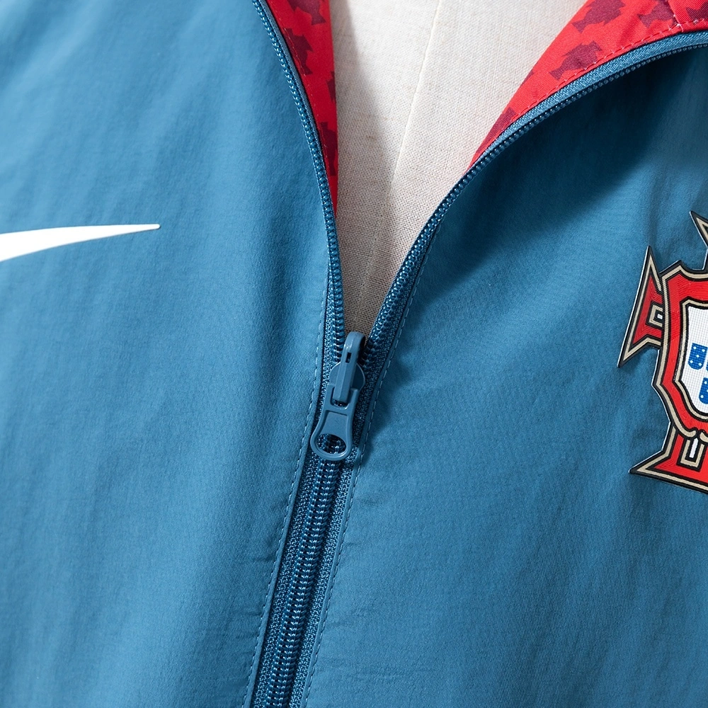 PORTUGAL REVERSIBLE JACKET WINDBREAKER - RED & CYAN