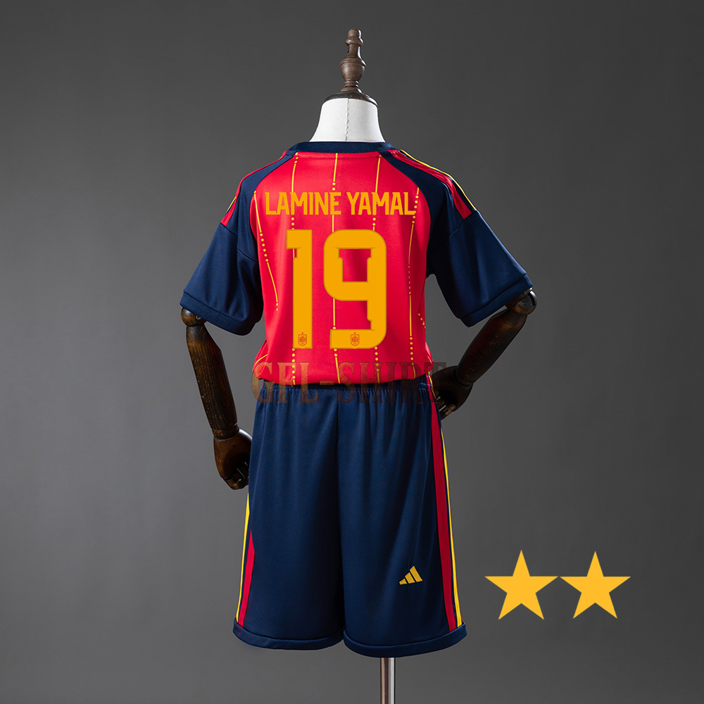 2026 SPAIN WORLD CUP HOME TWO STARS MEN AND KIDS KIT