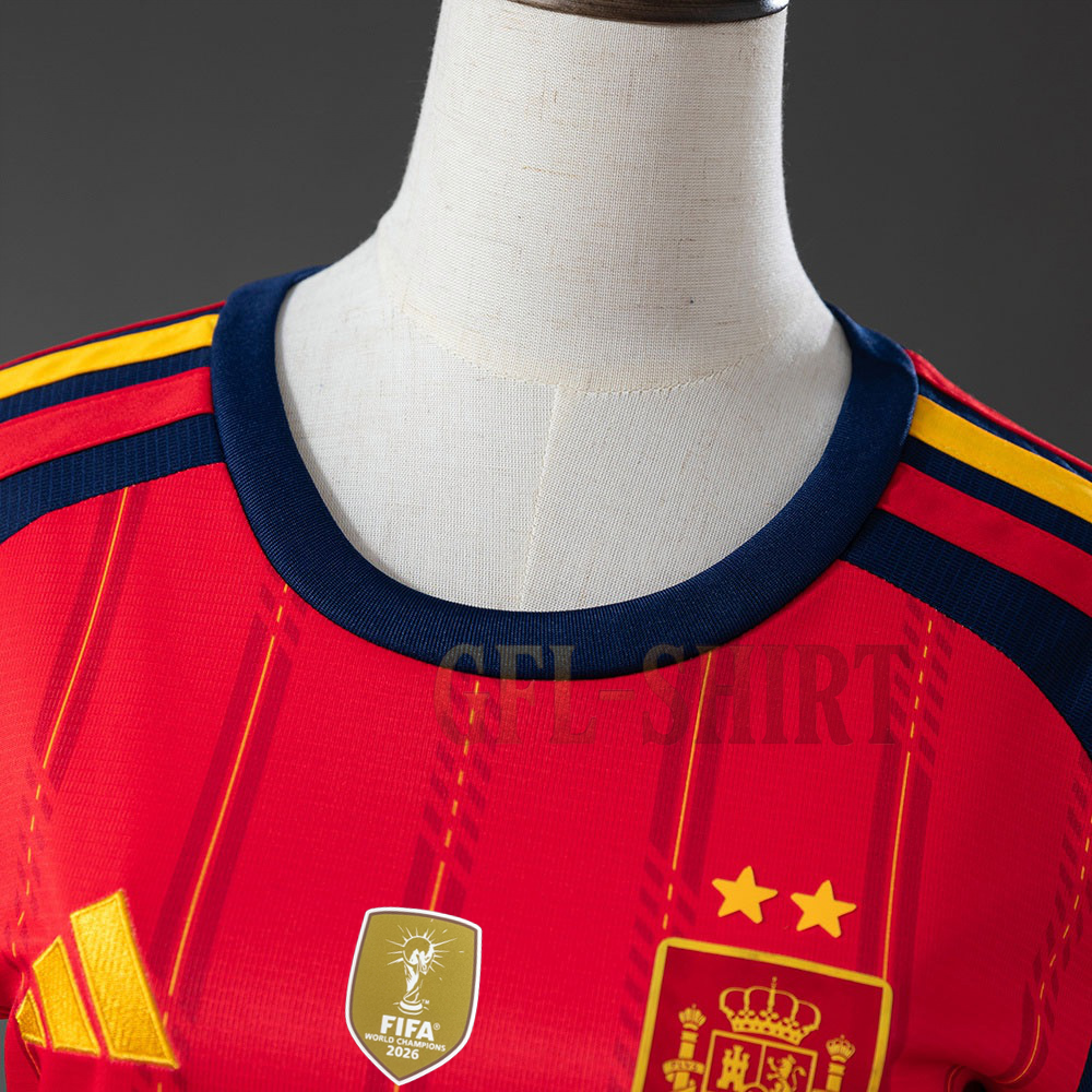 2026 SPAIN WORLD CUP HOME WOMEN TWO STARS (FAN VERSION)