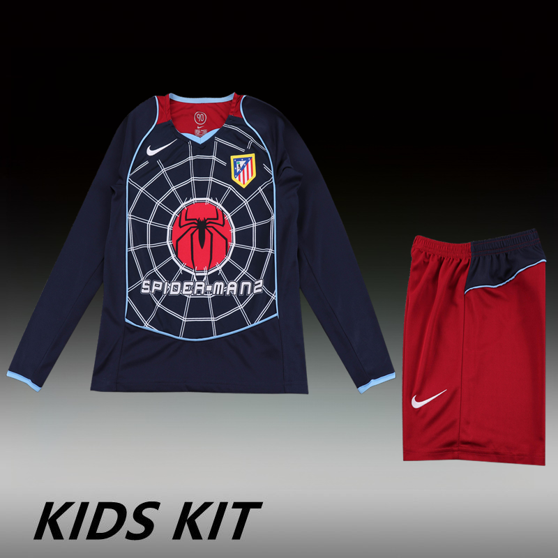 2004-05 ATLETICO MADRID AWAY LONG SLEEVES KIDS KIT