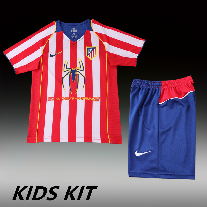 2004-05 ATLETICO MADRID HOME KIDS KIT