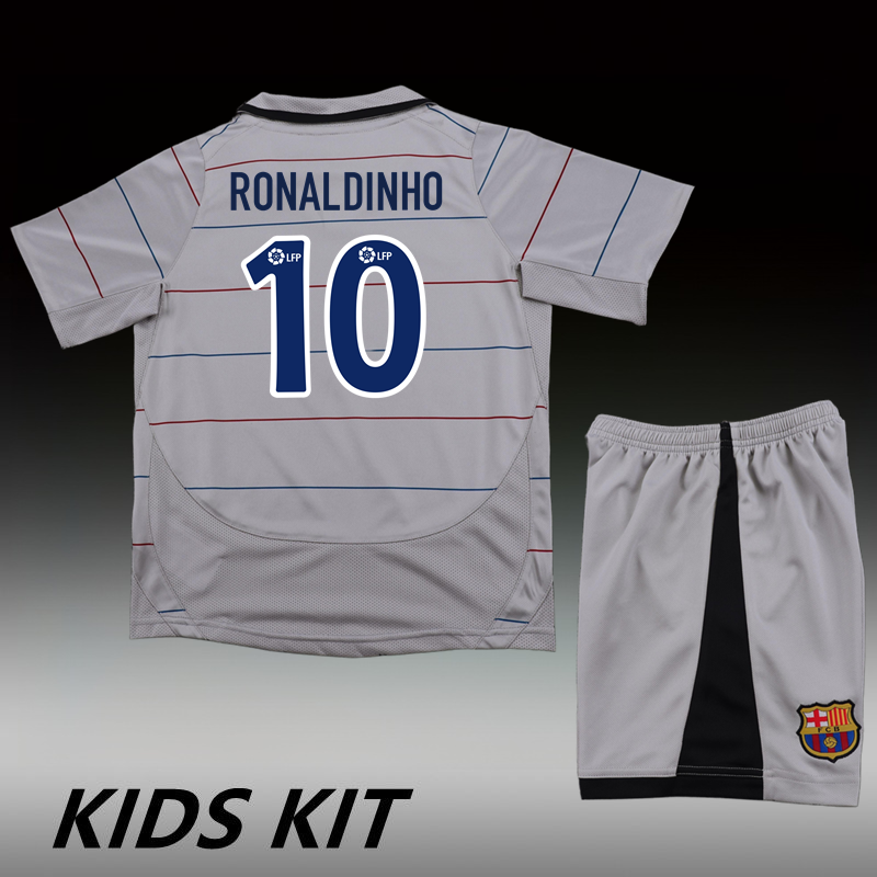 2003-04 BARCELONA AWAY KIDS KIT