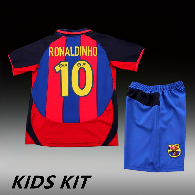 2003-04 BARCELONA HOME KIDS KIT
