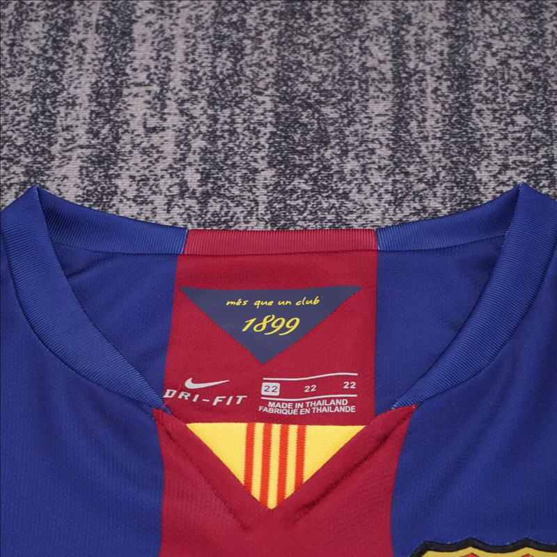 2014-15 BARCELONA HOME LONG SLEEVE KIDS KIT