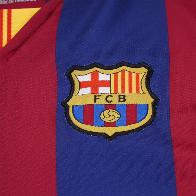 2014-15 BARCELONA HOME LONG SLEEVE KIDS KIT