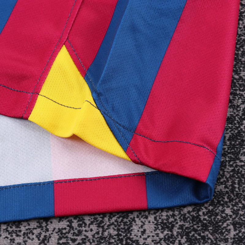 2005-06 BARCELONA HOME LONG SLEEVE KIDS KIT