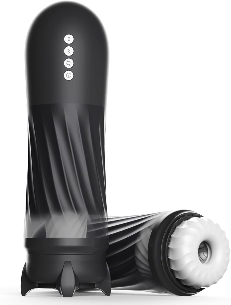 Automatic Male Masturbator with 3 Twisting, 5 Thrusting & Vibration Modes, Hands-Free Heating Male Vbrating Stroker, Adult Toy Pocket Pussy for Man Gay Play, Steelcan