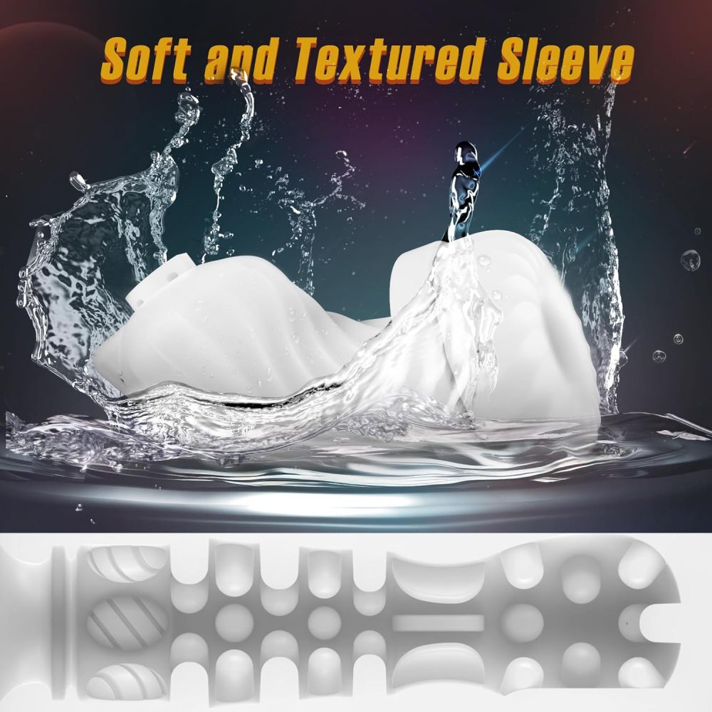Automatic Male Masturbator with 3 Twisting, 5 Thrusting & Vibration Modes, Hands-Free Heating Male Vbrating Stroker, Adult Toy Pocket Pussy for Man Gay Play, Steelcan