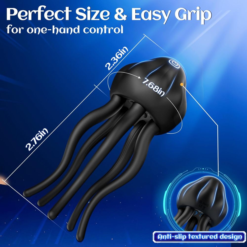 Male Sex Toys for Men Penis Vibrator - EINSEO Male Masturbator Stroker with 10 Vibrating Modes Wrapping Tentacle Mens Vibrator for Penis Clit Nipple Stimulation, Adult Sex Toy for Men Women Couples