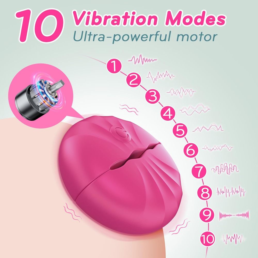 Nipple Toys Nipple Vibrator, Nipple Clamps Sex Pleasure Women with 10 Vibration Modes, Silicone Lightweight Invisible Nipple Toy, Vibrating Nipple Clamps